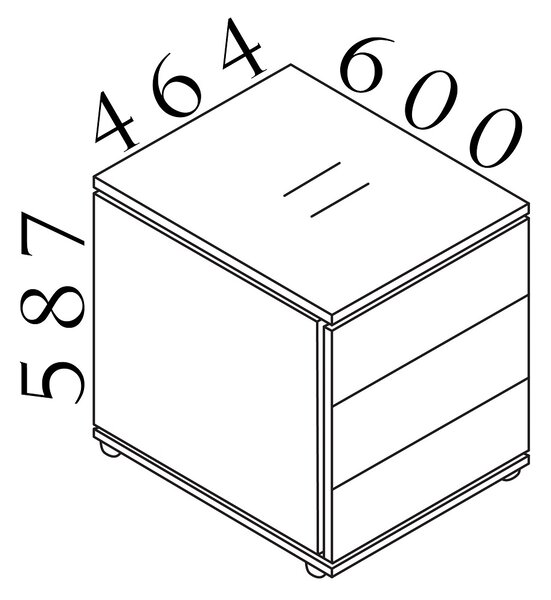 Container Creator 46,4 x 60 cm, mobil, antracit/alb