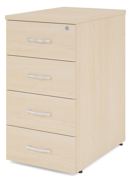 Container Impress 40,6 x 60 cm - 4 sertare (pentru masa Impress 76 cm), paltin