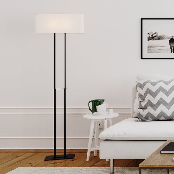 By Rydéns Luton lampadar, alb/negru, 150cm, Alb, Camera de zi / sufragerie, Țesătură / Textil, Modern