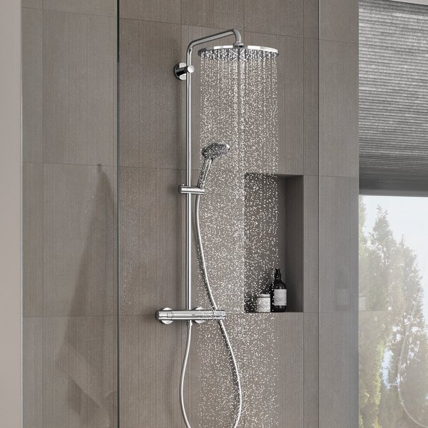 Grohe Vitalio Joy set de duș perete cu termostat cu duș de ploaie crom 26400001
