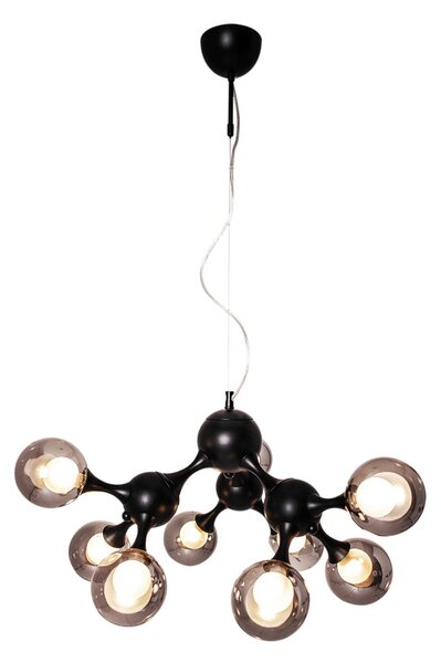 By Rydéns Enzo lampă suspendată, opt surse, reglabil, Negru, Camera de zi / sufragerie, Metal, Modern
