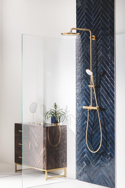 Grohe Euphoria set de duș perete cu termostat cu duș de ploaie Brushed Cool Sunrise 26075GN0