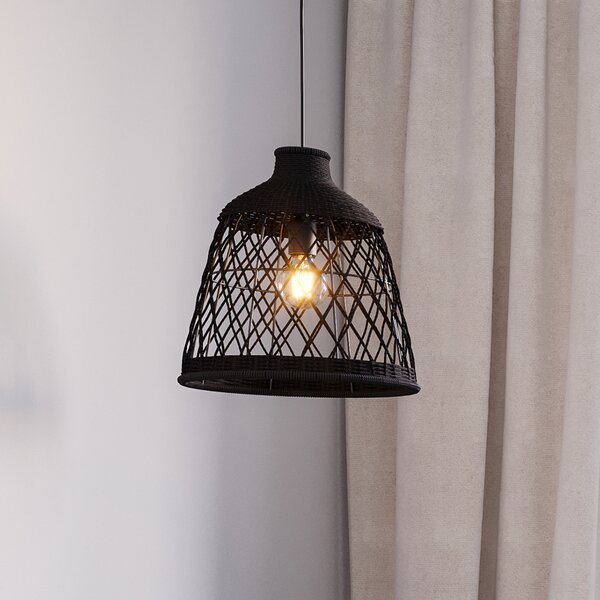 By Rydéns Lucena lampă suspendată, negru, reglabil, Negru, Camera de zi / sufragerie, Țesătură / Textil, Casă de țară / Rustic