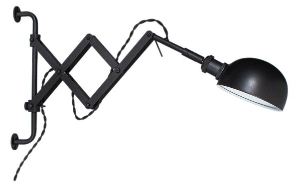 By Rydéns Aston lampă tip foarfece cu cablu, Negru, Camera de zi / sufragerie, Metal, Modern