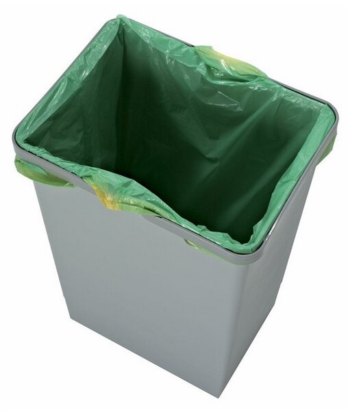 Coș de gunoi cu mânere 24 l, gri