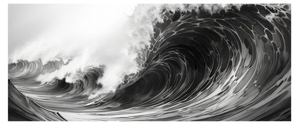 Tablou - Pictura valurilor (120x50 cm)