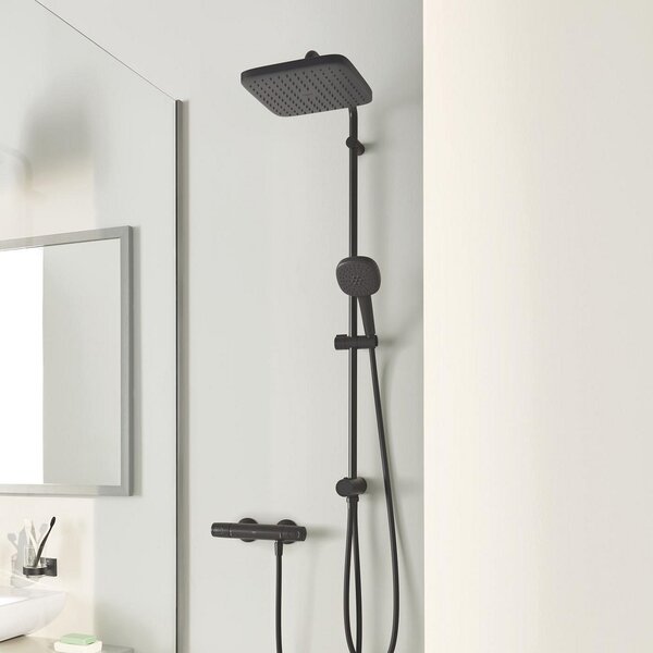 Grohe Vitalio Comfort set de duș perete cu duș de ploaie negru 266982431