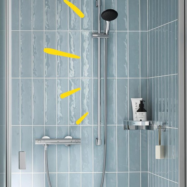 Grohe Precision Get baterie de duș perete cu termostat StarLight Chrome 34857000