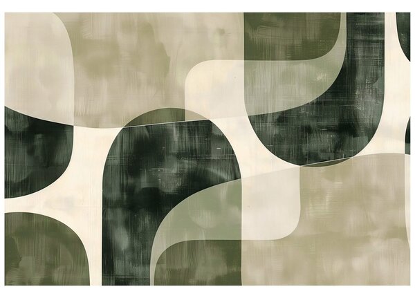 Tapet arcuri verzi abstracte