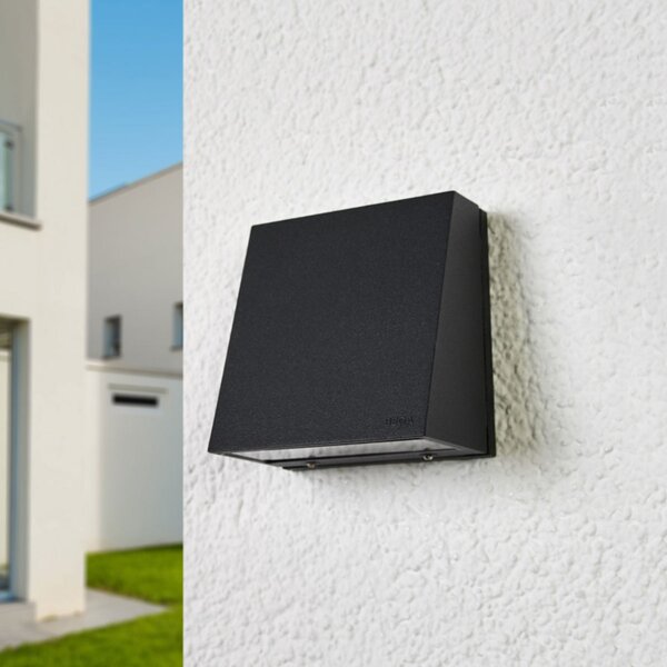 BEGA 22215K3 aplică de exterior grafit 3.000K 9cm, Gri, Metal, Modern
