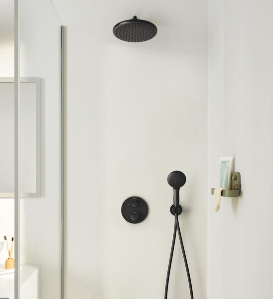 Grohe Vitalio Start set de duș ascuns cu termostat cu duș de ploaie negru 348832430