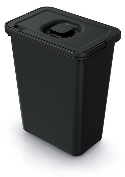 Coș de gunoi suspendat, 10 l, negru