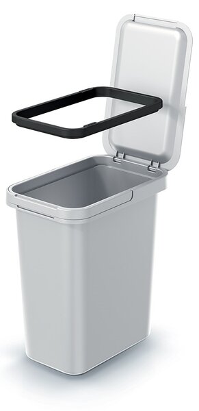 Coș de gunoi suspendat, 12 l, gri deschis