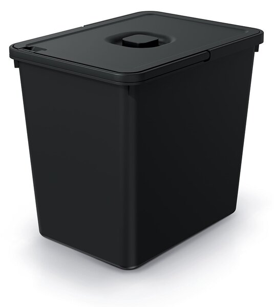 Coș de gunoi suspendat, 23 l, negru