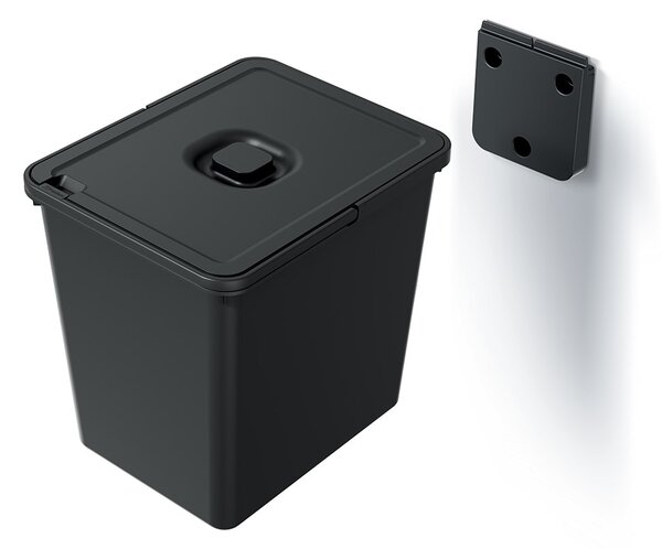 Coș de gunoi suspendat, 23 l, negru