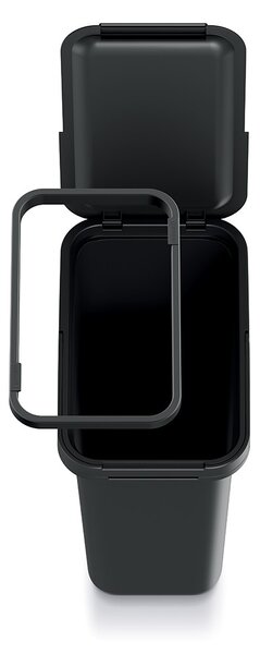 Coș de gunoi suspendat, 12 l, negru