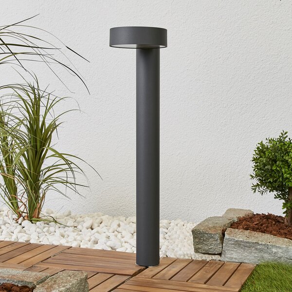 BEGA 77218K3 lampă trotuar rotundă grafit3000K jos, Gri, Metal, Modern