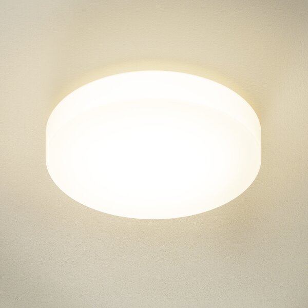 BEGA 23297 plafonieră LED sticlă DALI 3.000K Ø47cm, reglabil, Alb, Hol, Metal, Modern