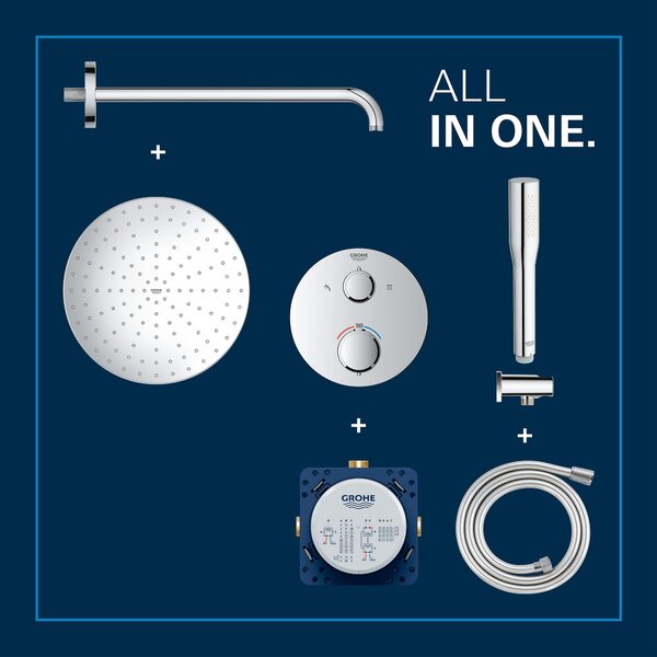 Grohe Vitalio Start set de duș ascuns cu termostat cu duș de ploaie crom 34880000