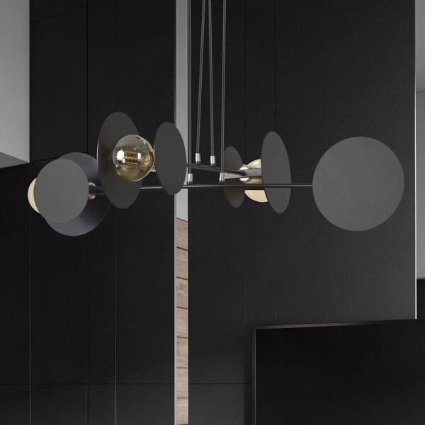 Emibig Idea lampă suspendată 4x15 W negru 792/4