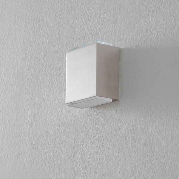 BEGA 23013 aplică LED 3.000K 9cm 510lm oțel, Metalic, Hol, Metal, Modern, Priză de perete sus / jos