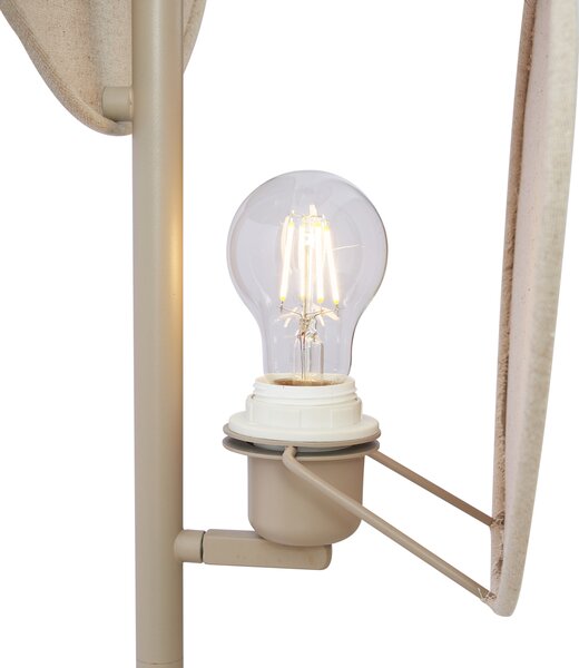 Lampă de podea Japandi bej cu 3 lumini - Organica
