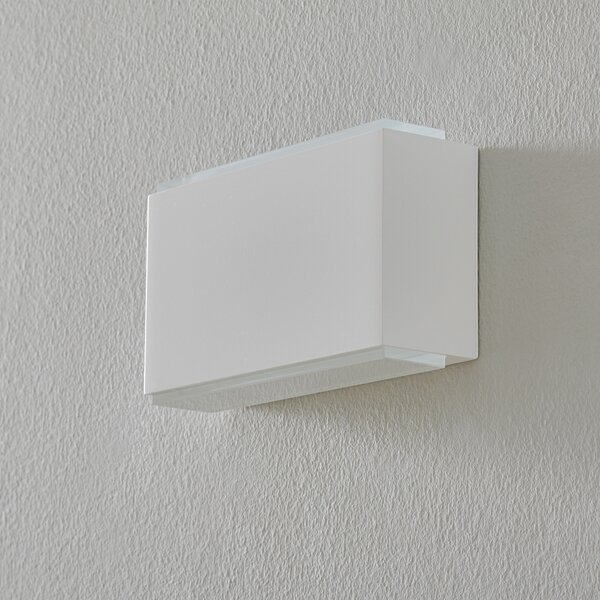 BEGA Bega 23015 Aplică de perete LED 3000K 18cm alb 1,260lm, Alb, Hol, Metal, Modern, Priză de perete sus / jos