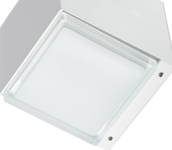 BEGA 50064 3000K 12cm aplică LED DALI alb, Alb, Hol, Metal, Modern, Priză de perete sus / jos