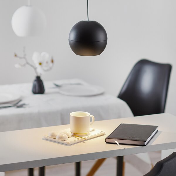 BEGA Studio Line suspend. on/off, negru/alu. Ø14cm, Negru, Camera de zi / sufragerie, Metal, Modern