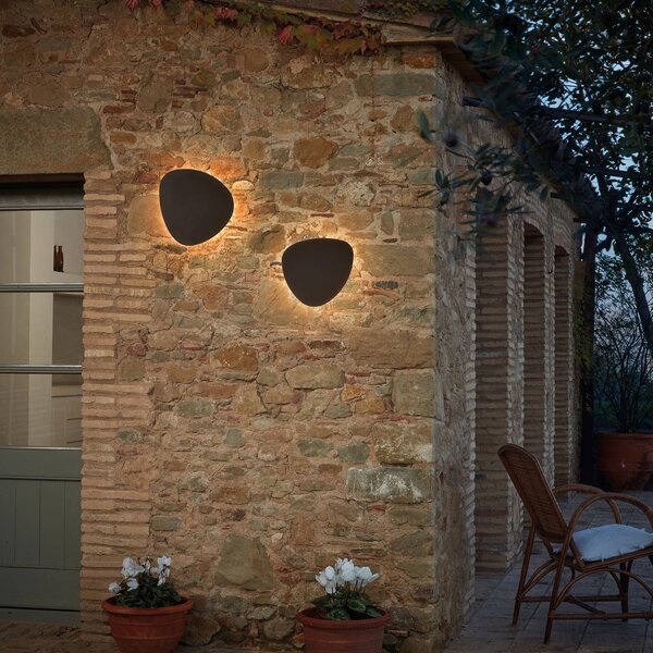Bover Tria 05 aplică LED exterior, grafit maro, reglabil, Maro / Rugină, Metal, Design