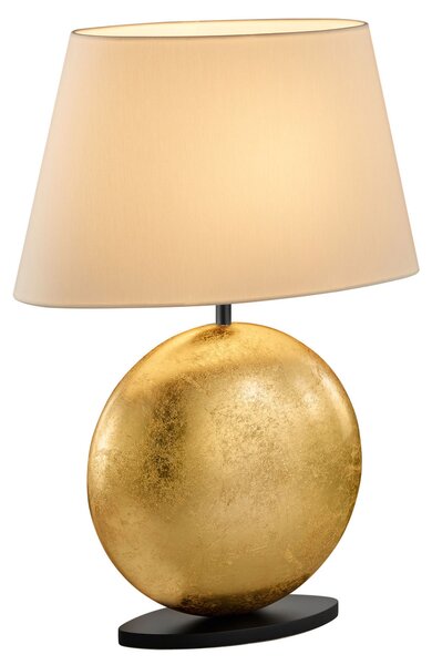 BANKAMP Mali lampă de masă, crem/aur înălțime 51cm, Bej, Camera de zi / sufragerie, Țesătură / Textil, Modern