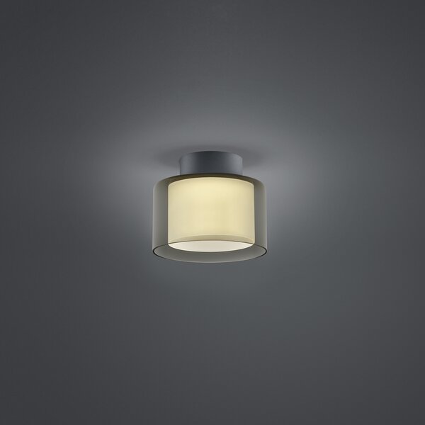 BANKAMP Grand Smoke plafonieră LED, reglabil, Gri, Camera de zi / sufragerie, Metal, Modern