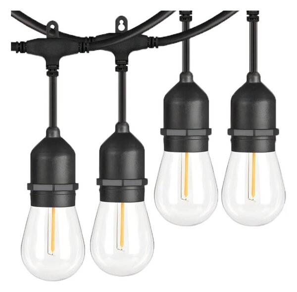 LED șir decorativ exterior 20xE27/1W/230V 20 m IP65 negru