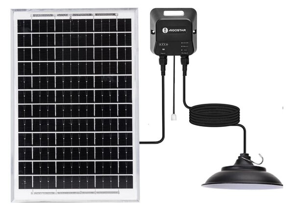Lustră LED solară Aigostar LED/70W/12V 6000 mAh 6500K d. 23,5 cm