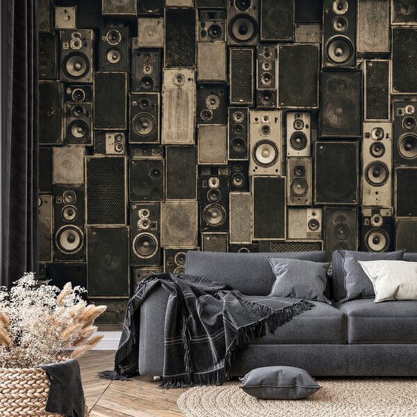 Fototapet difuzoare retro în stil industrial