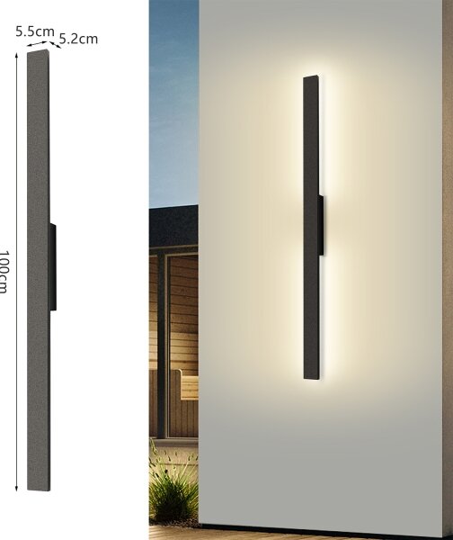 Brilagi - Aplică de perete LED pentru exterior LUNA LED/24W/230V 3000K IP65 negru