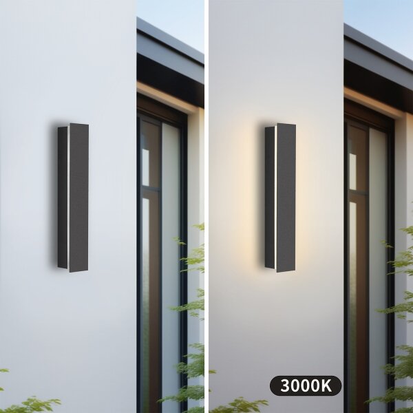 Brilagi - Aplică LED de exterior LINEAR, 8W, 230V, 3000K, IP65, antracit