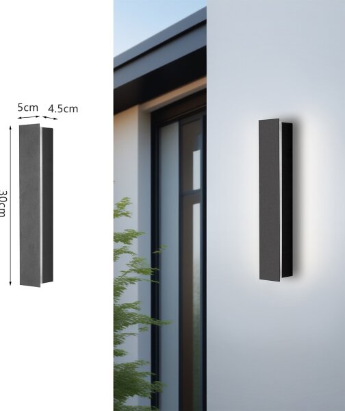 Brilagi - Aplică de perete pentru exterior LINEAR LED/8W/230V 4000K IP65 antracit