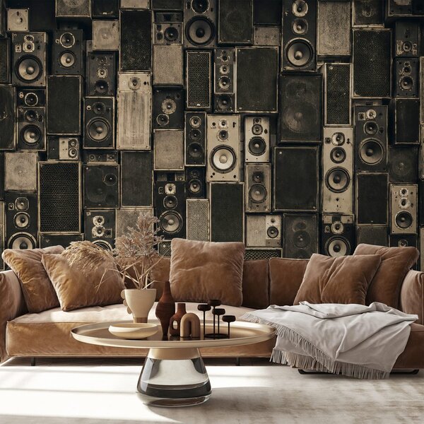 Fototapet difuzoare retro în stil industrial