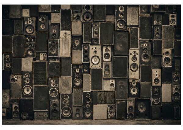 Fototapet difuzoare retro în stil industrial