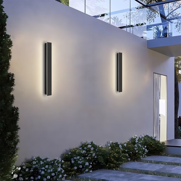 Brilagi - Aplica LED exterior LINEAR, 12W, 230V, 3000K, IP65, negru