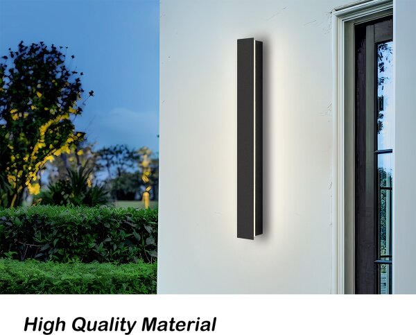 Brilagi - Aplica LED exterior LINEAR, 12W, 230V, 3000K, IP65, negru