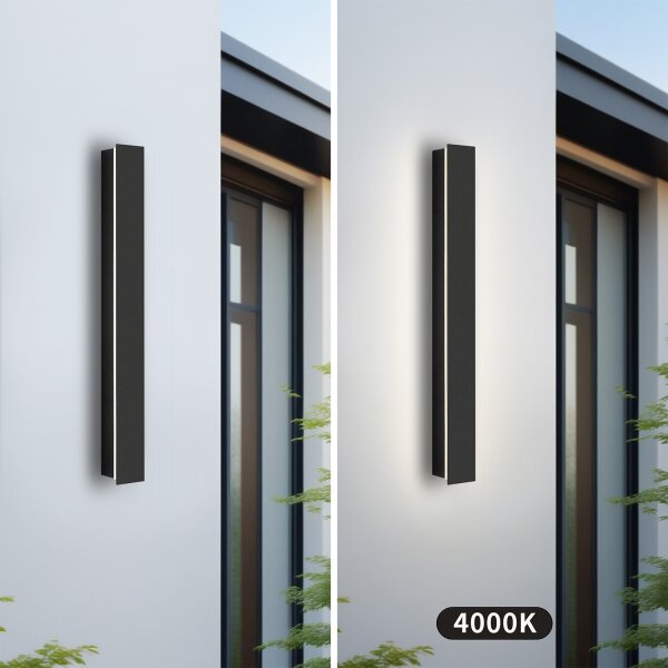 Brilagi - Aplica LED de exterior LINEAR LED/12W/230V 4000K IP65 neagră