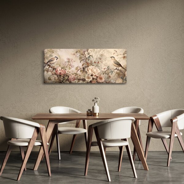 Tablou - Vintage pictura pasăre (120x50 cm)