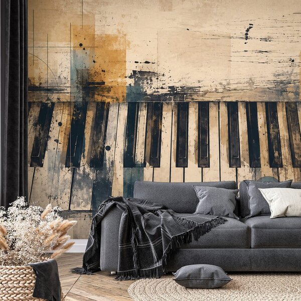 Tapet clape de pian abstracte stil vintage