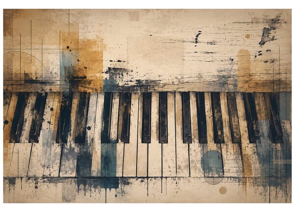 Tapet clape de pian abstracte stil vintage