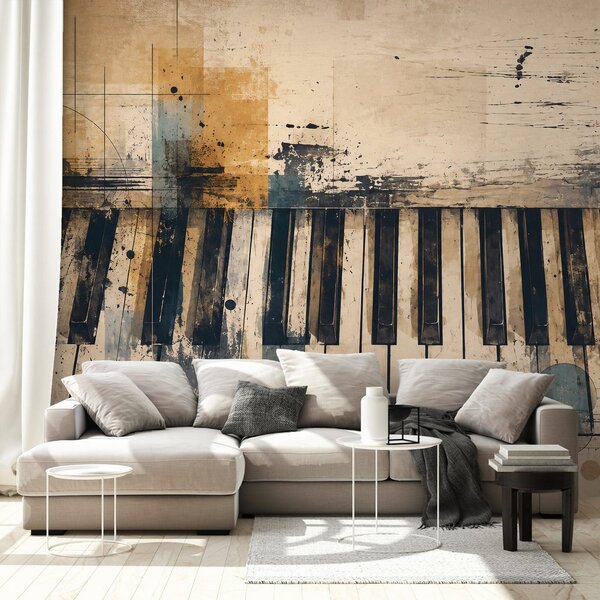 Tapet clape de pian abstracte stil vintage