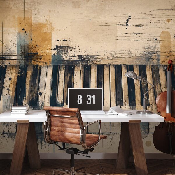 Tapet clape de pian abstracte stil vintage