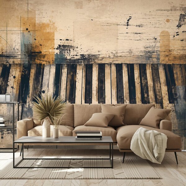 Tapet clape de pian abstracte stil vintage