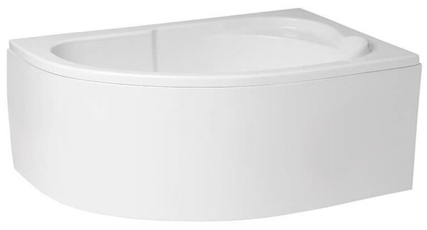 Polimat Standard cadă de colț 130x85 cm partea dreaptă alb 00343